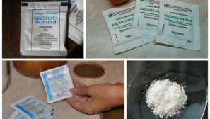 Kyselina boritá ako liek na šváby výberu receptov